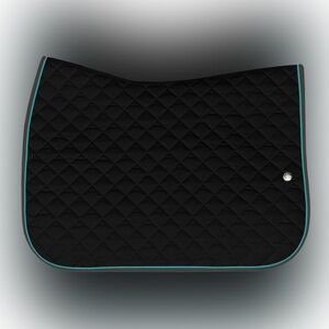 Ogilvy equestrian black and teal horse baby saddle pad